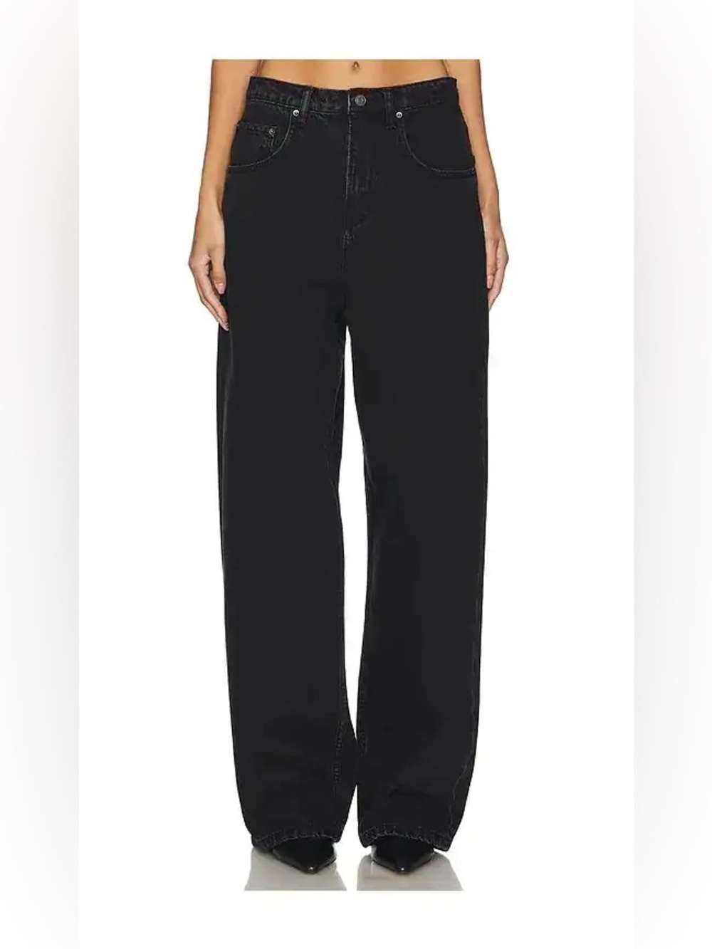 GRLFRND The Enya Dropped Crotch Jeans Black Niseko Size 24